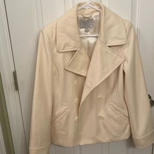 Old Navy Off-White Women’s Pea Coat Medium